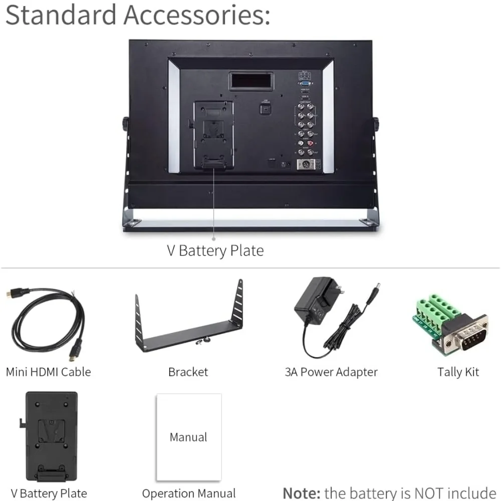 21.5 Inch Broadcast Production LCD Monitor 3G SDI 4K HDMI Input and Output IPS